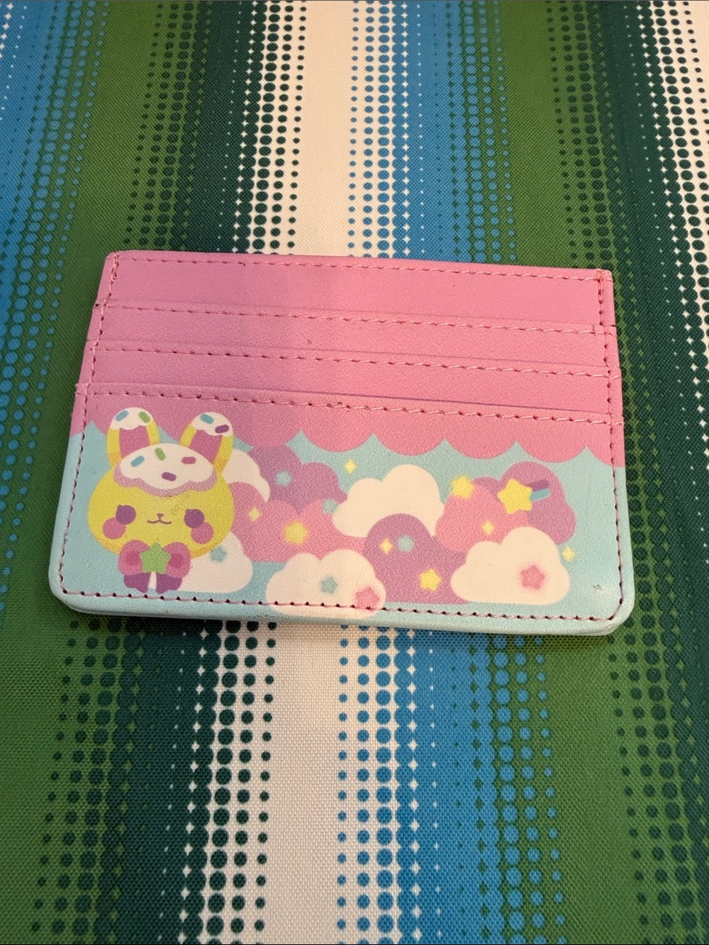 Pink and Pastel Bunny Card Holder